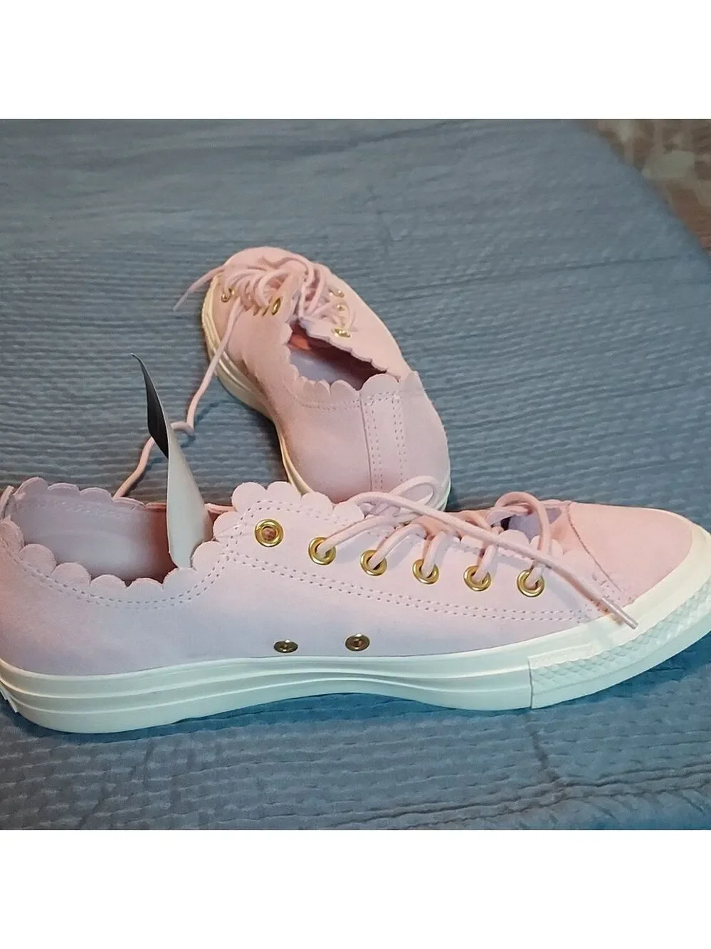 Converse CTAS Ox Pink Foam Gold Egret Shoes NWOB